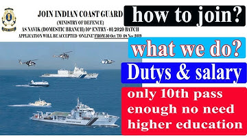 Indian Coast Guard Navik DB 01/2020 Batch Recruitment 2019 || Coast Guard Navik DB Bharti 2019