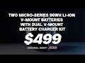 Price drop 2 microseries 98wh liion vmount batteries with dual vmount battery charger kit
