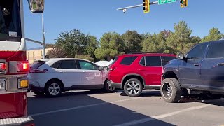 3 vehicles collide after driver reportedly runs red light on South Dixie Drive