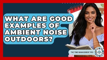 What Are Good Examples Of Ambient Noise Outdoors? - The Time Management Pro