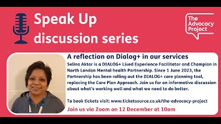 SpeakUp December lecture: Dialog+