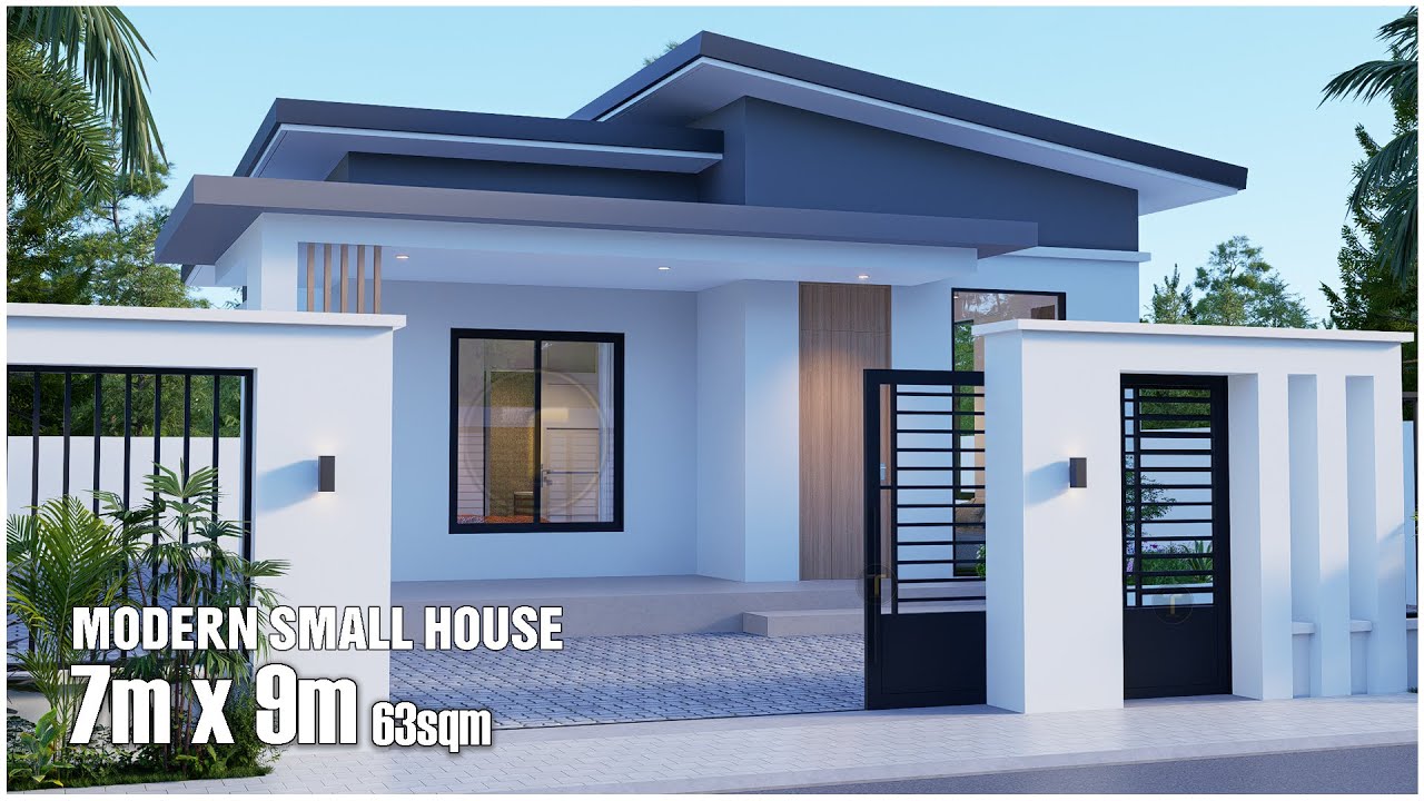 Beautiful Modern Small House Design | 7m x 9m with 2Bedroom