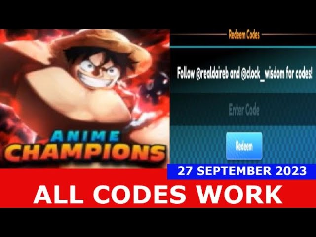 Anime Champions Codes (September 2023) - New Update!