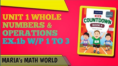 class 4 oxford countdown math ex 1 b Word problem Q. 1 to 3 @Mariamathworld