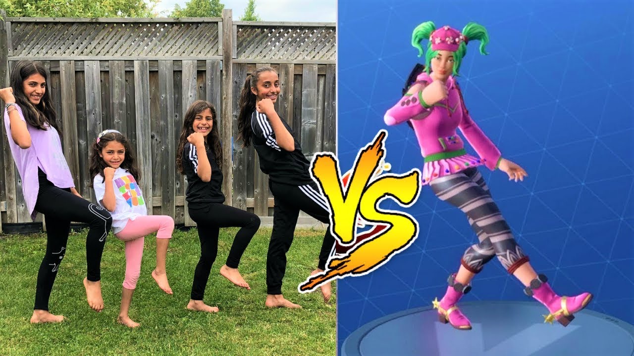 Kids FORTNITE DANCE CHALLENGE IN REAL LIFE with HZHtube kids fun