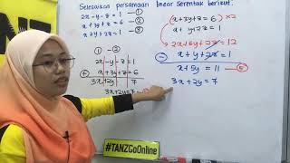 Linear Equation in 3 Variable (Persamaan Linear Dalam Tiga Pemboleh Ubah |KSSM Add Math Form 4|