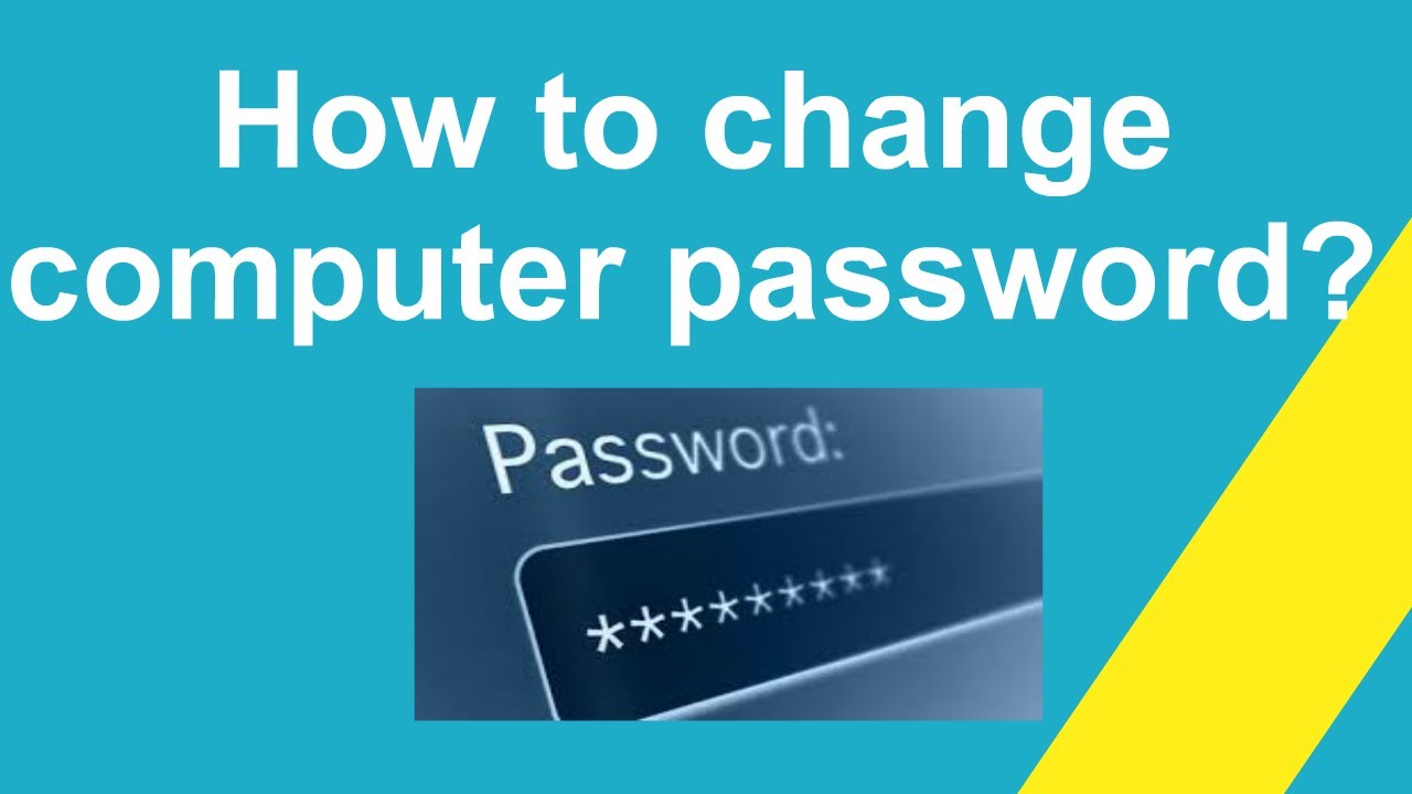 How to change your computer password? - YouTube