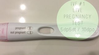 IVF #1 | LIVE PREGNANCY TEST! 5dp5dt (10dpo)