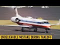 Incredible mistake during takeoff  american eagle and united express embraer