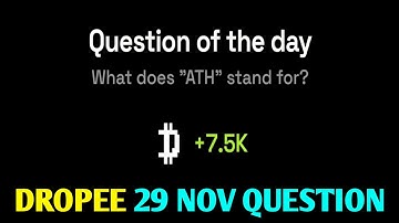 Dropee question of the day code 29 November | Dropped question of the day code | Dropee Code