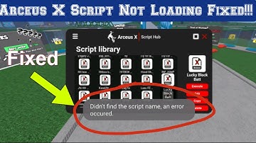 Arceus X Script not loading Fixed!