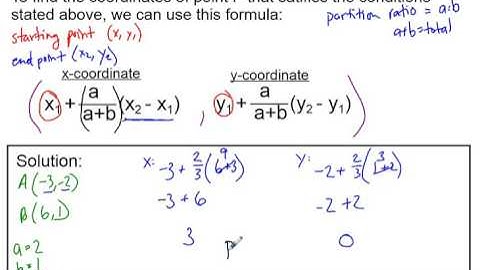 Partitioning a Directed Line Segment