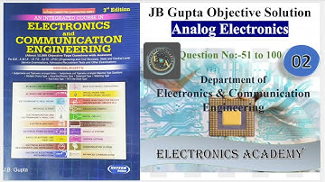 JB Gupta Analog electronics solution | RRB JE Analog Electronics | Analog Electronics