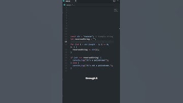 🔁 JavaScript Palindrome Checker in One Line! #coding #programming #frontend #javascript #palindrome