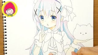 ご注文はうさぎですか？】チノちゃん描いてみた！ - YouTube