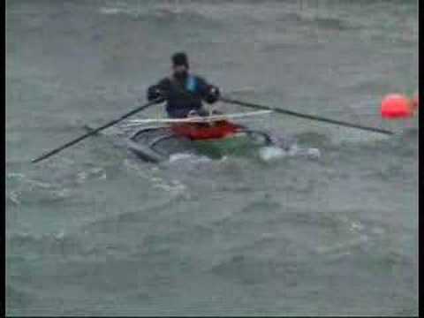 ROCAT rowing catamaran rough sea trials - YouTube