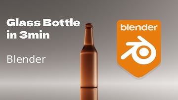 How to make a Glass Bottle in 3min │Blender (Timelapse)