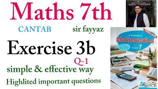 Maths class 7th | CANTAB |exercise 3b | ex 3b | Q-1 | unit 3 | Square and Square Root | grade 7