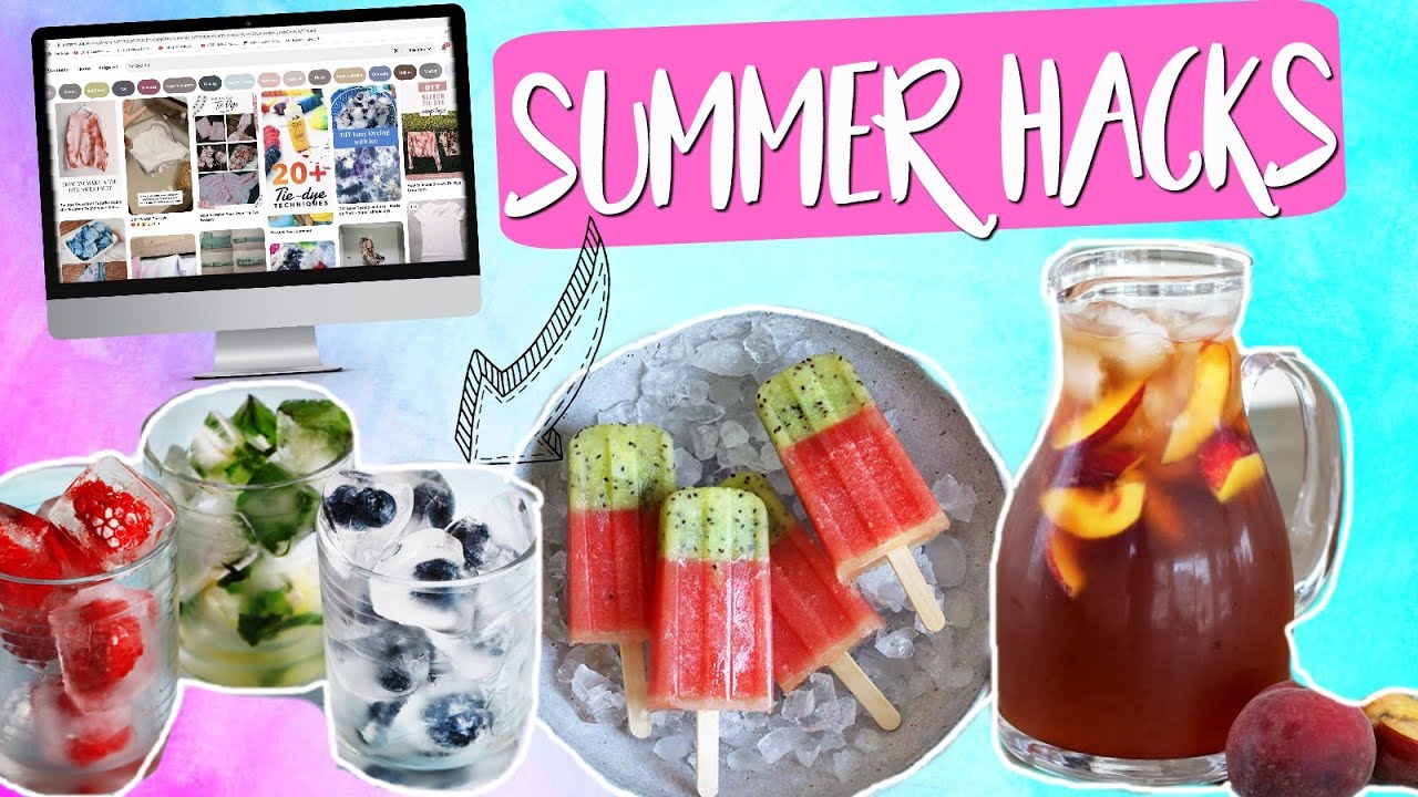 ☀️ ? Mit diesen HACKS & REZEPTEN kommst du perfekt durch den SOMMER! ☀️ DIY EIS, Tie DYE & MEHR!