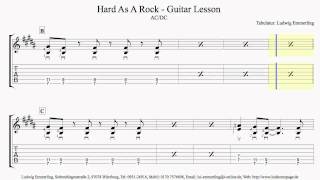 Video thumbnail of "AC/DC - Hard As A Rock - Guitar Lesson"