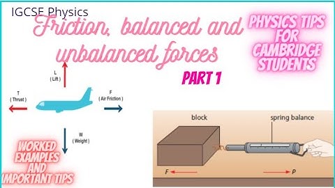 IGCSE Physics: Friction,  Balanced and Unbalanced Forces (Part 1 Forces & Motion)