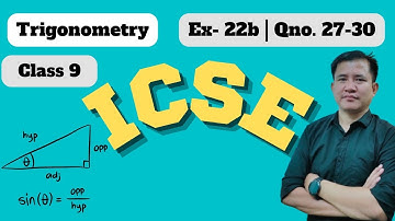 trigonometry class 9 icse ex 22b | icse class 9 maths ex 22b