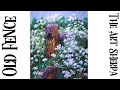 Rustic Wood Fence | Wildflowers | Step by step Tutorial Acrylic | TheArtSherpa