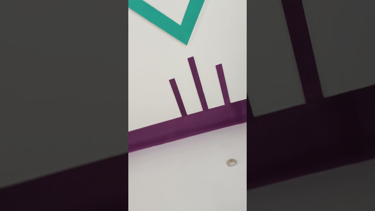 masking tape ceiling design bedroom painting #trendingvideo #wallcoverings #homedecor #art #like