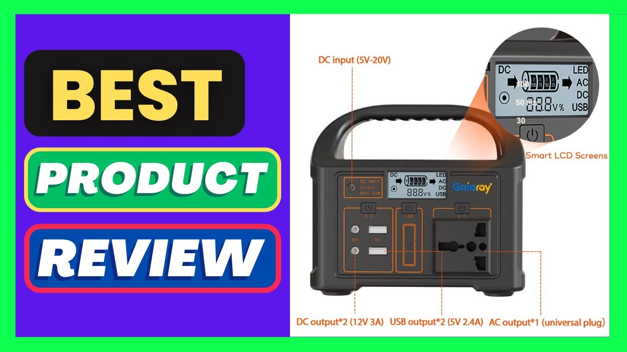 Gaiaray Portable Power Station 100W 300W 500W Solar Charging