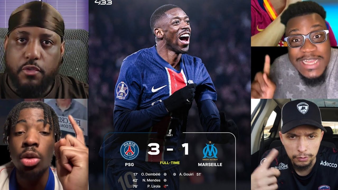 LES RÉACTIONS APRÈS LA VICTOIRE DU PSG CONTRE OM - YouTube
