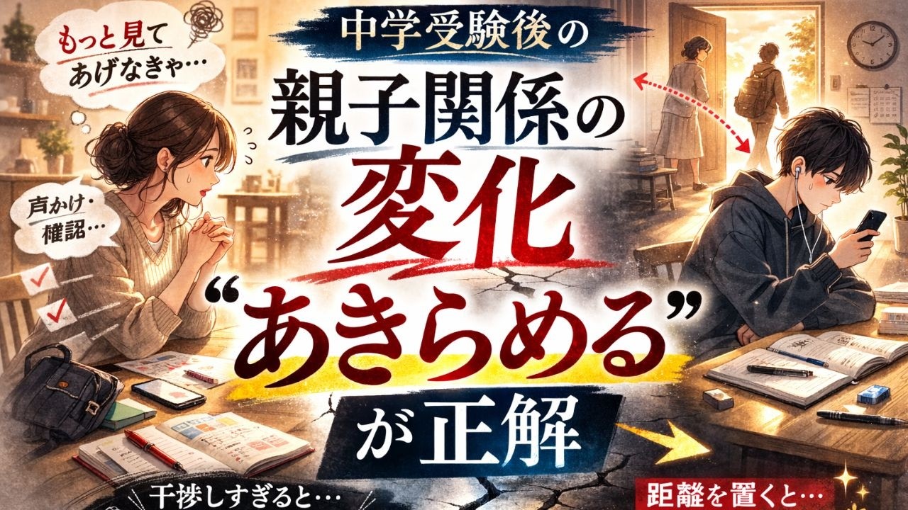 中学受験期と中学入学後の親子関係の変化【男の子版】