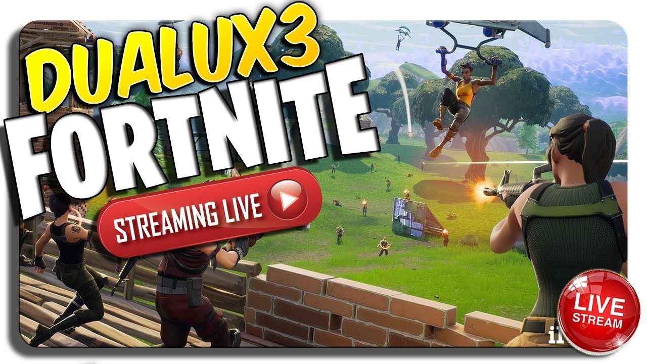 DUALUX3 LIVE Fortnite (2 WINS + LOL Moments)