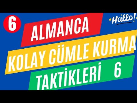 ALMANCA KOLAY CÜMLE KURMA TAKTİKLERİ 6.BÖLÜM|#almancaöğreniyorum#almanca #almancakonuşma#deutsch