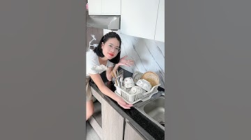 Giá úp bát đĩa có khay hứng nước #viralvideo #reviewvui