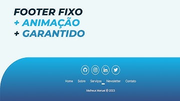 🔥como fazer um FOOTER RESPONSIVO HTML E CSS | Footer(rodapé) Fixo responsivo html e css tutorial