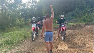 Two Stroke vs Four Stroke Turn Track Battle!