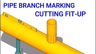 PIPING   BRANCH FIT UP EASY METHOD TUTORIAL  Pipe fit up tutorials by Technical Studies. 1,001 views 2 days ago 4 minutes, 38 seconds