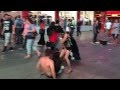 Dancer accidentally pisses on bystander in Vegas