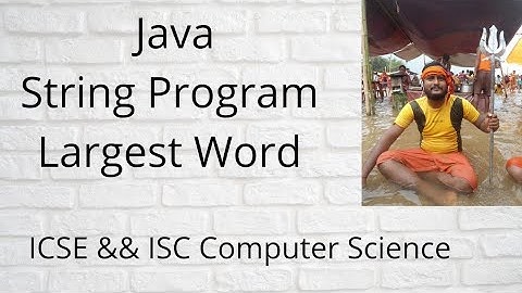 longest word in string  Java || Program to enter a string and display the longest word Present in it
