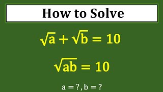 Famous Germany | A Very Nice Square Root Algebra Problem | Math Olympiad Net Worth