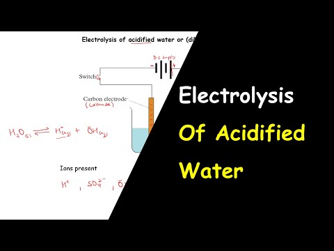 Video: Zašto je elektroliza zakiseljene vode primjer katalize?