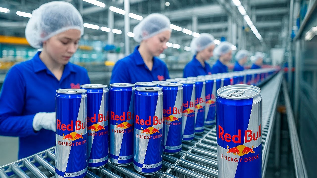 How Red Bull Is Made in Factory | Complete Production Process - YouTube