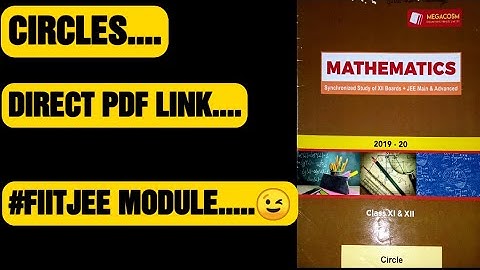 #fiitjeemodulespdf--CIRCLES| FIITJEE MATERIAL,#howisfiitjee
