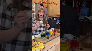 Colorful Deviled Eggs #womenofyoutube #shorts #egg #cooking #tips #trendingshorts #how #recipe