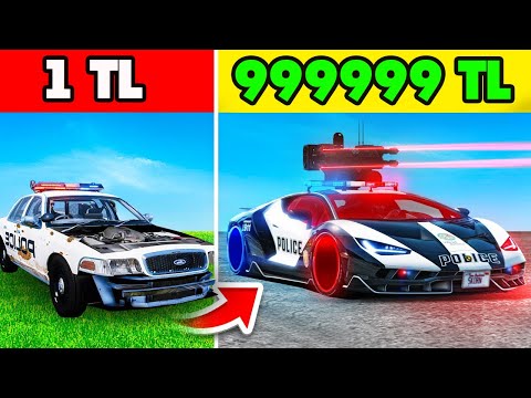 HER KAZA YAPTIĞIMDA POLİS ARABAM ULTRA GELİŞİYOR 🚔 - GTA 5 MODS