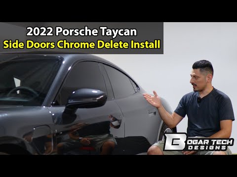 2022 Porsche Taycan Side Door Chrome Delete Installation