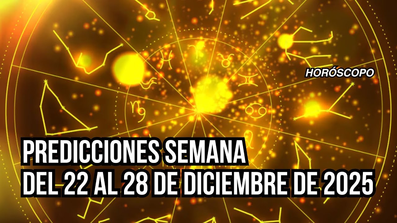 Predicciones de Arturo Acosta: Horóscopo semana del 22 al 28 de diciembre de 2025