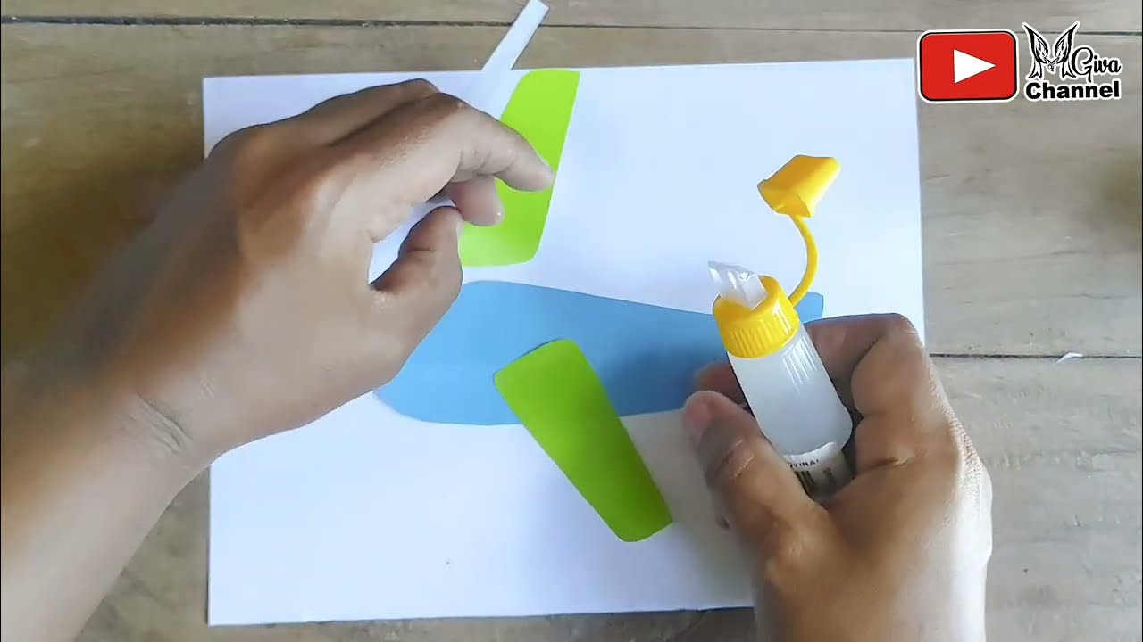 Kreasi Menggunting dan Menempel Kertas Origami Berbentuk #Pesawat #papercraft #crafty #ayoberkreasi