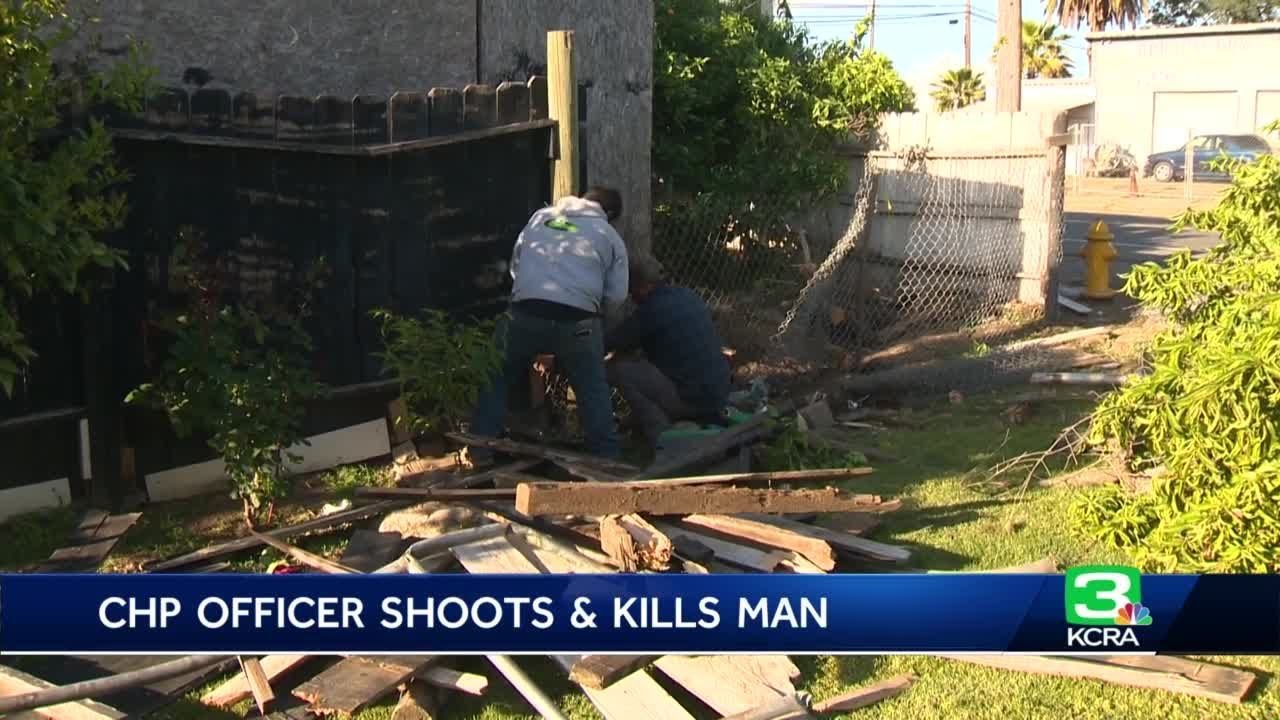 Driver killed in Linda CHP shooting crashed into nearby fence - YouTube
