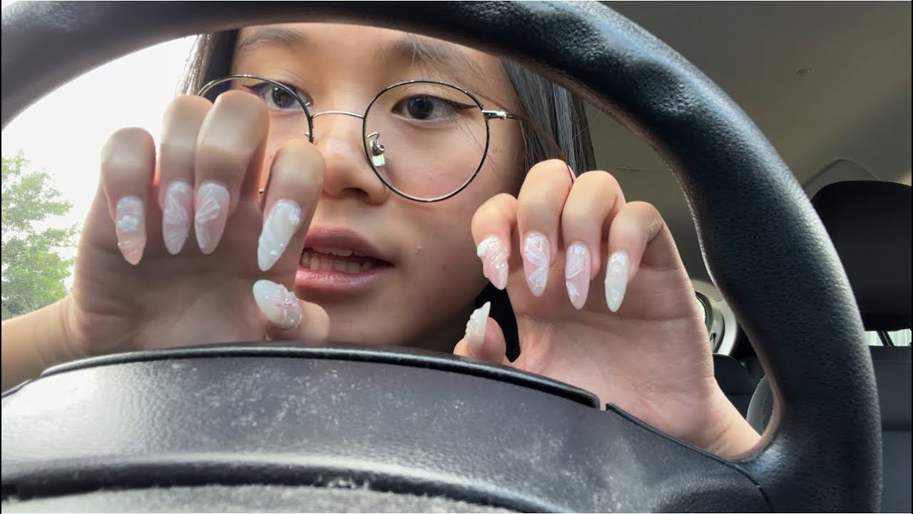 ASMR in my car (drive with me + tapping & scratching)